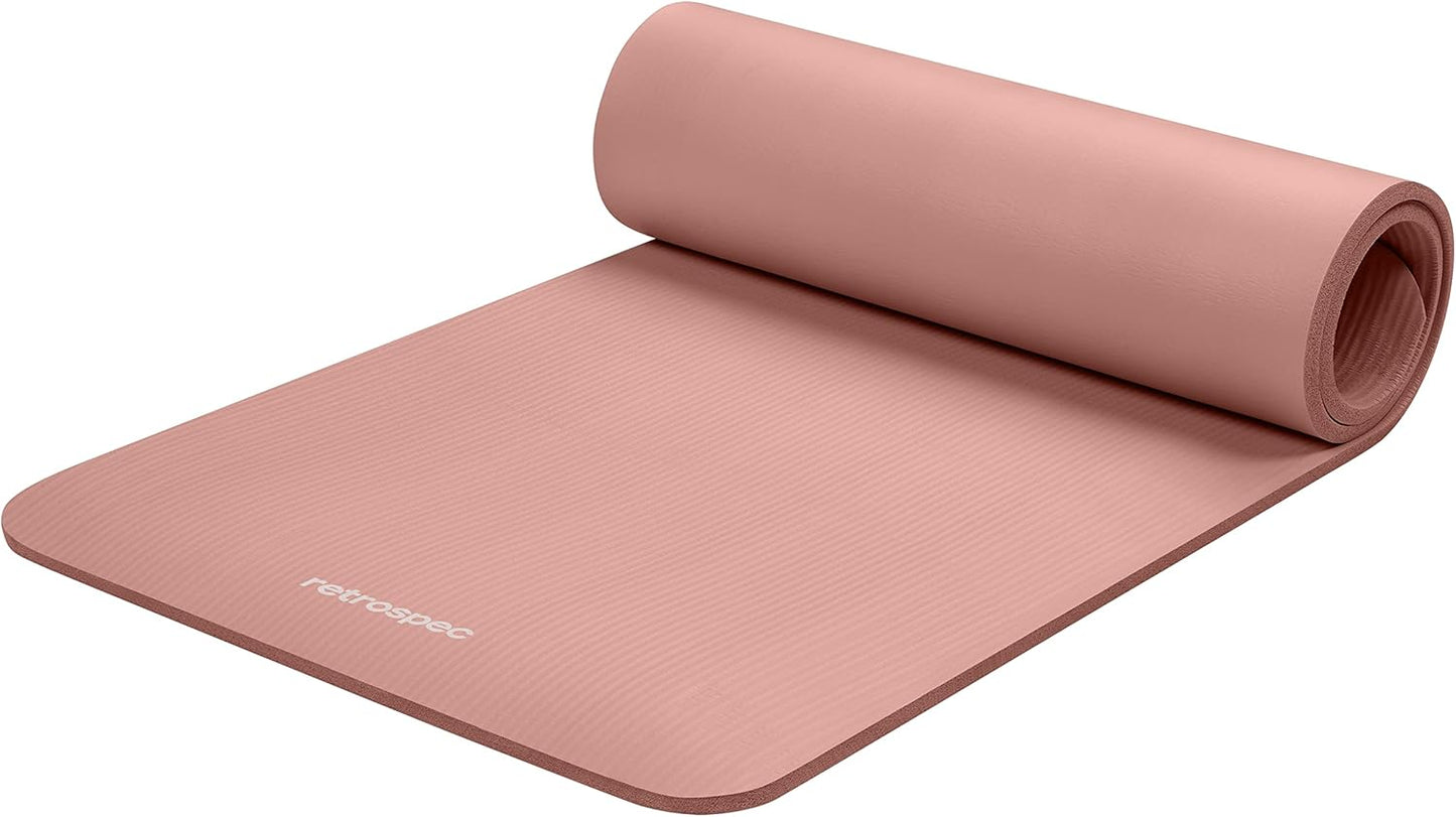 Yoga Mat Thick 1/2in Non-Slip Workout Mat with Nylon Strap  72x24in Exercise Mat for Pilates Stretching & Fitness