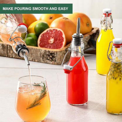 8-Pack 8.5oz Flip Top Glass Bottles Swing Top Beer Brewing Bottle for Fermentation Kombucha Kefir