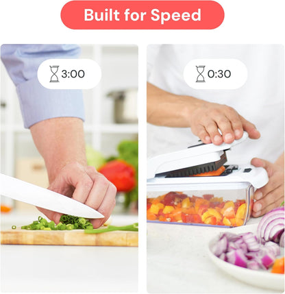 Pro Chopper  Vegetable Chopper and Spiralizer Food Chopper with Container Fruit Slicer