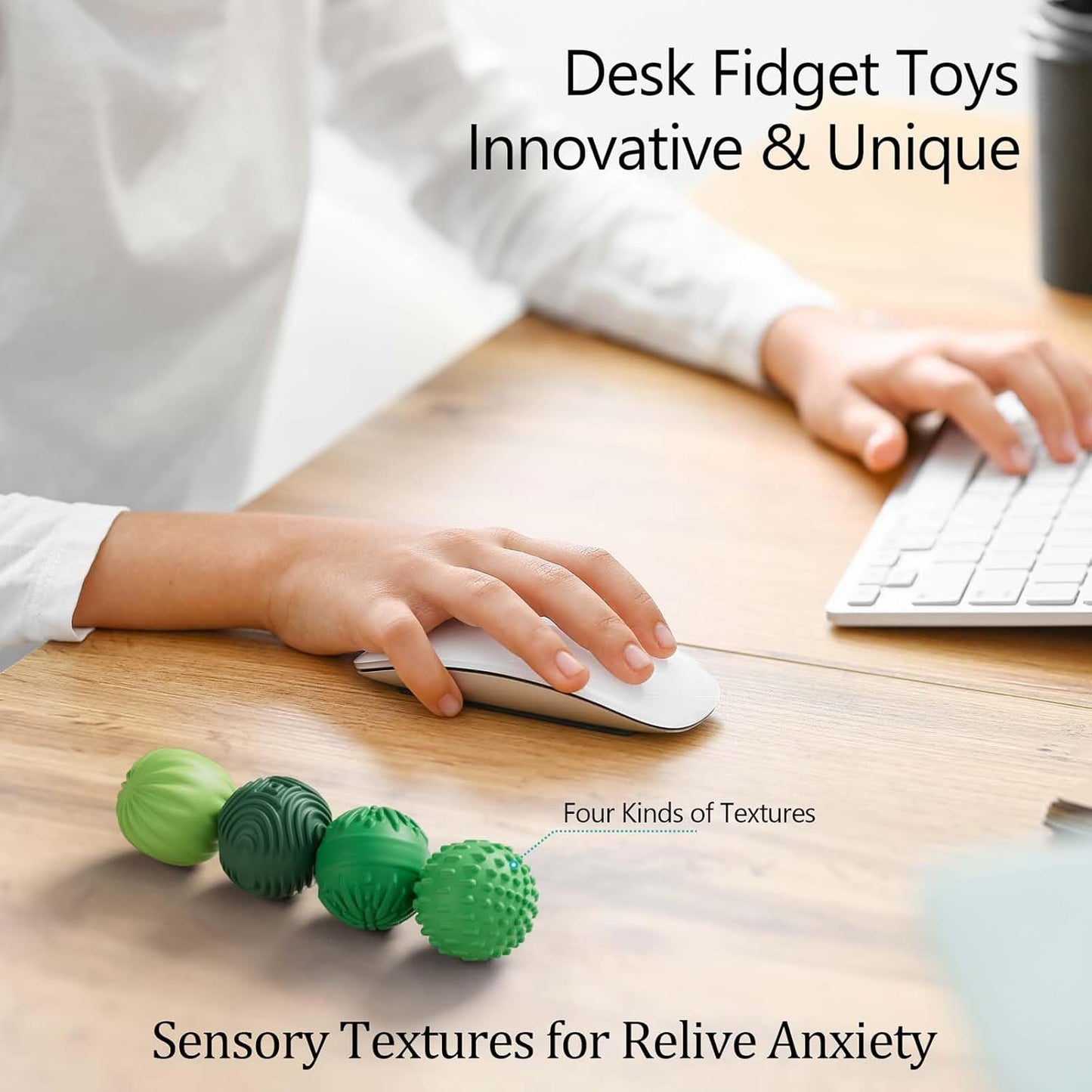 Magnetic Balls Fidget Toys for Adults & Teens 4PCS Stress Relief Sensory Toys for Autism ADHD Anxiety
