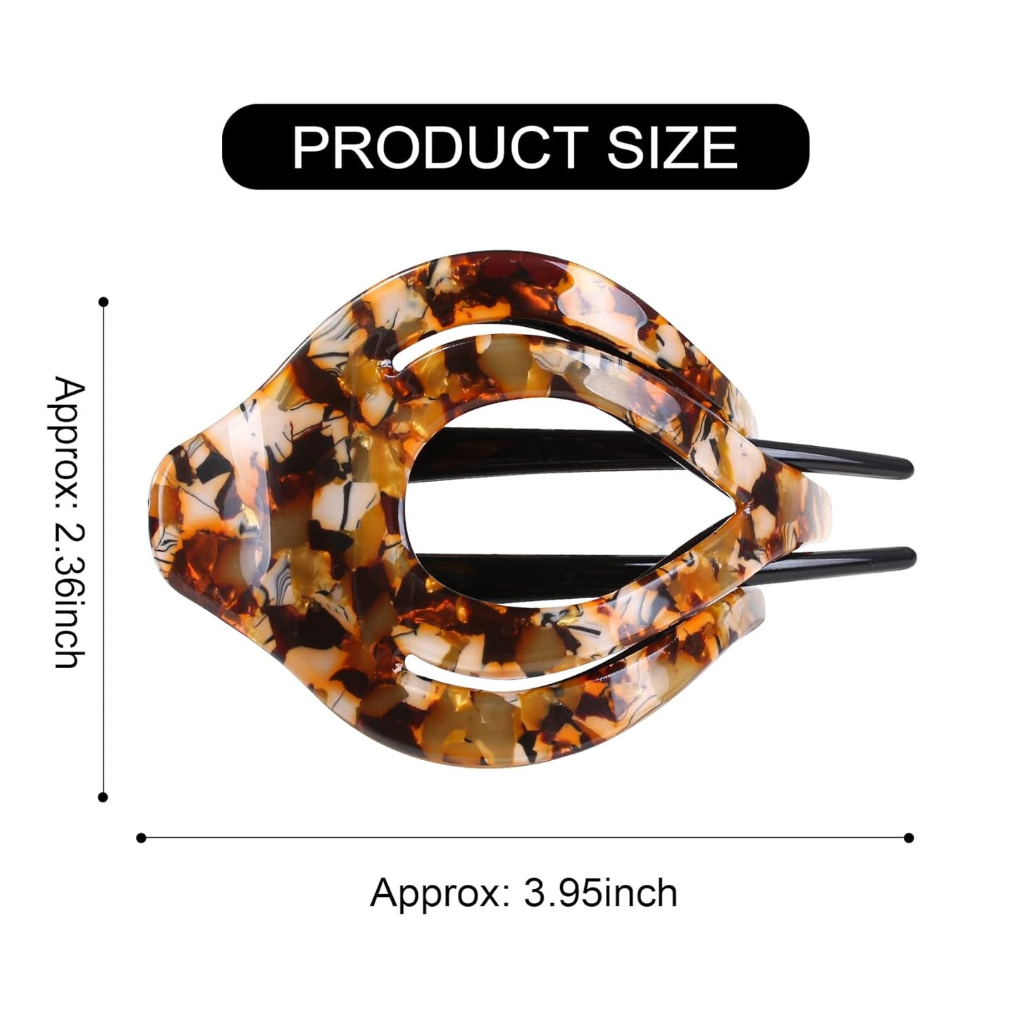 3Pcs French Concord Hair Claw Clips for Women Curved Strong Hold No Slip Grip Clips for Thick and Thin Hair