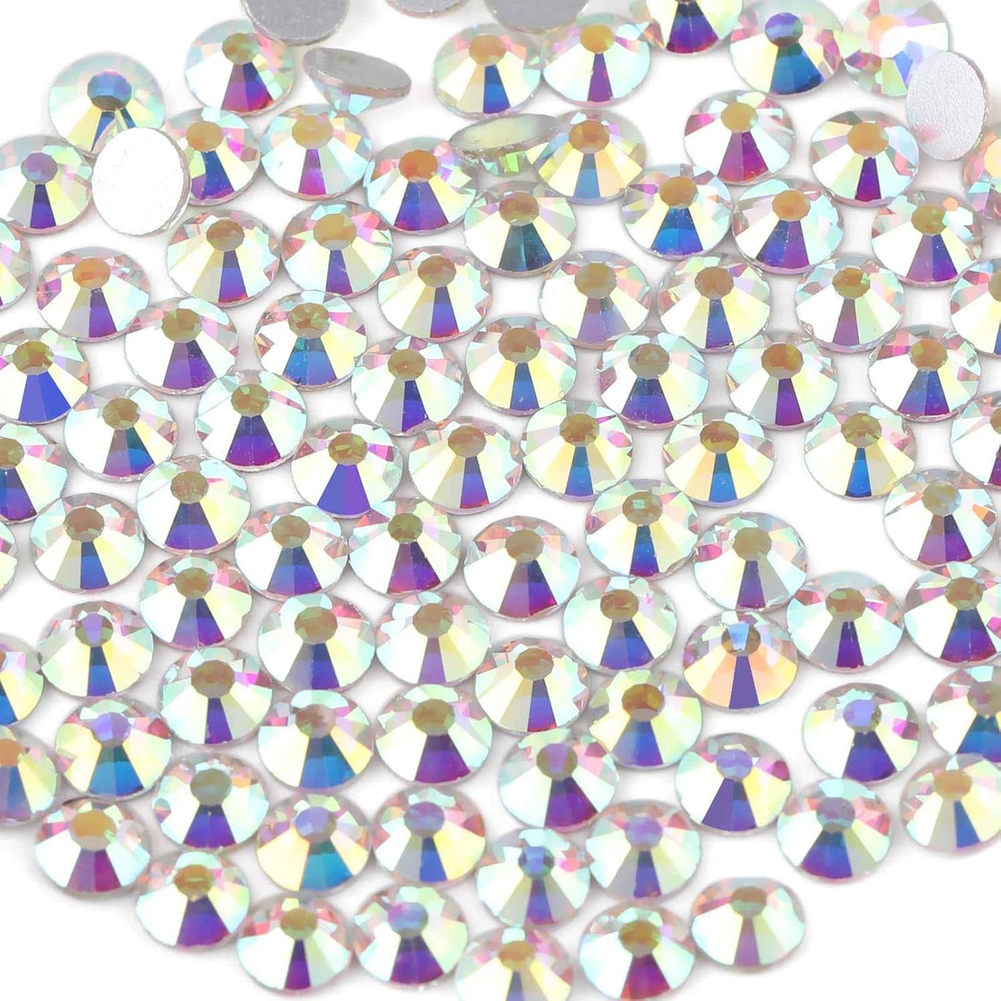 1440pcs Flat Back Crystal Rhinestones Round Gems for Nail Art and Craft Glue Fix