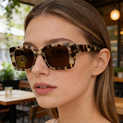 Rectangle Sunglasses for Women Men Vintage Fashion Sun Glasses