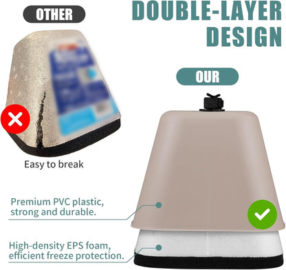 Faucet Covers for Winter 2 Pack Spigot Covers Winter Insulated Outside Dual-Layer Freeze Protection