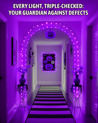 String Lights Battery Operated Purple Fairy Lights with Timer Waterproof 16.4ft 50 LED