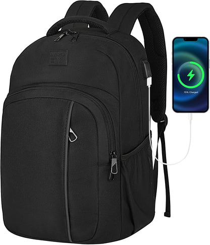Extra Large Backpack 17.3 Inch Business Laptop backpack for Men Women with USB Charging Port Water Resistant
