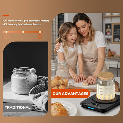 Starter Warmer Mat 24H Timer Precise 1°F Thermostat Control (70-100°F)  Smart Memory Warming