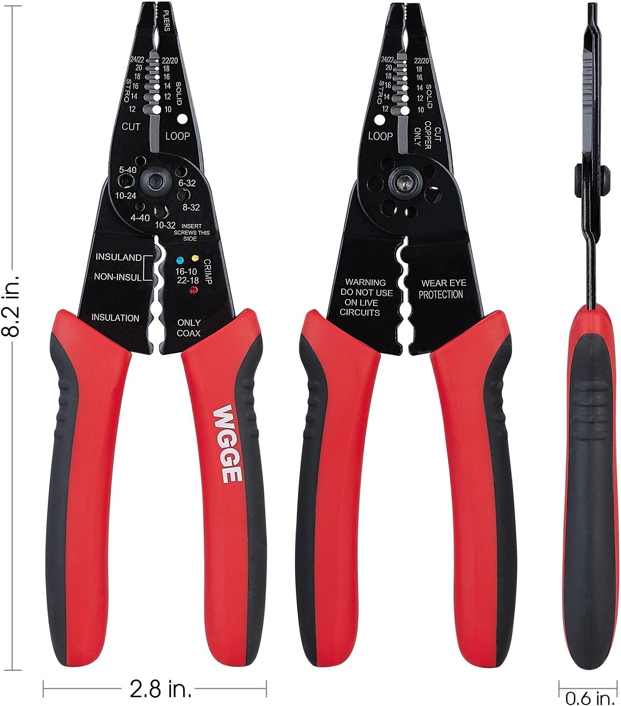 Professional 8 inch Wire Stripper/Crimping Tool Cable Cutter/Crimper Wiring and Multi-Function Hand Tool