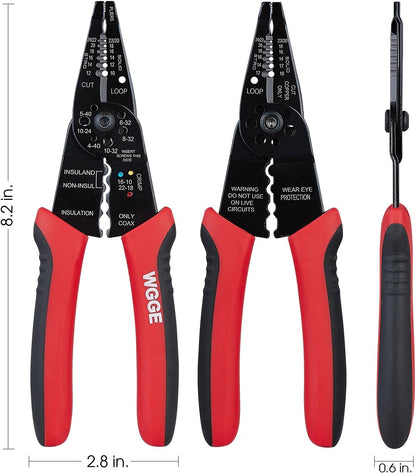 Professional 8 inch Wire Stripper/Crimping Tool Cable Cutter/Crimper Wiring and Multi-Function Hand Tool