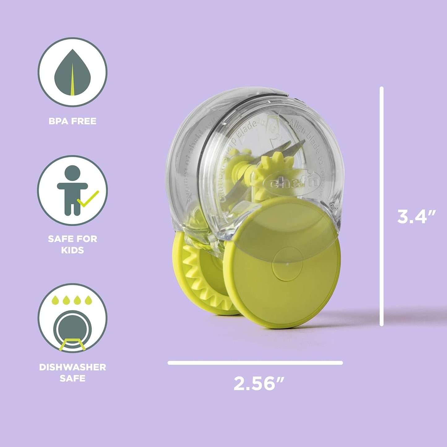Garlic Chopper Handheld Garlic Mincer with Rolling Action Easy to Use and Clean Compact Size