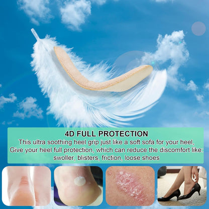 Heel Grips Liner for Loose Shoes Heel Cushion Pads Heel Inserts for Shoe Too Big Men Women Ultra Soothing Heel Protectors for Heel Pain