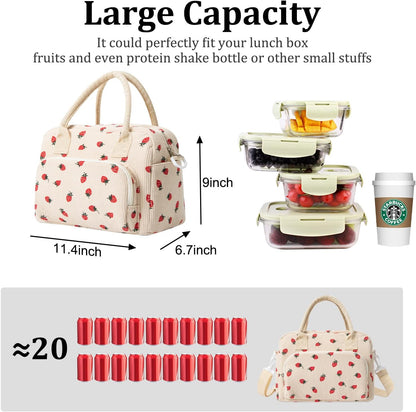 Insulated Lunch Bag for Women Men Large Reusable Lunch Box Adult Leakproof Portable