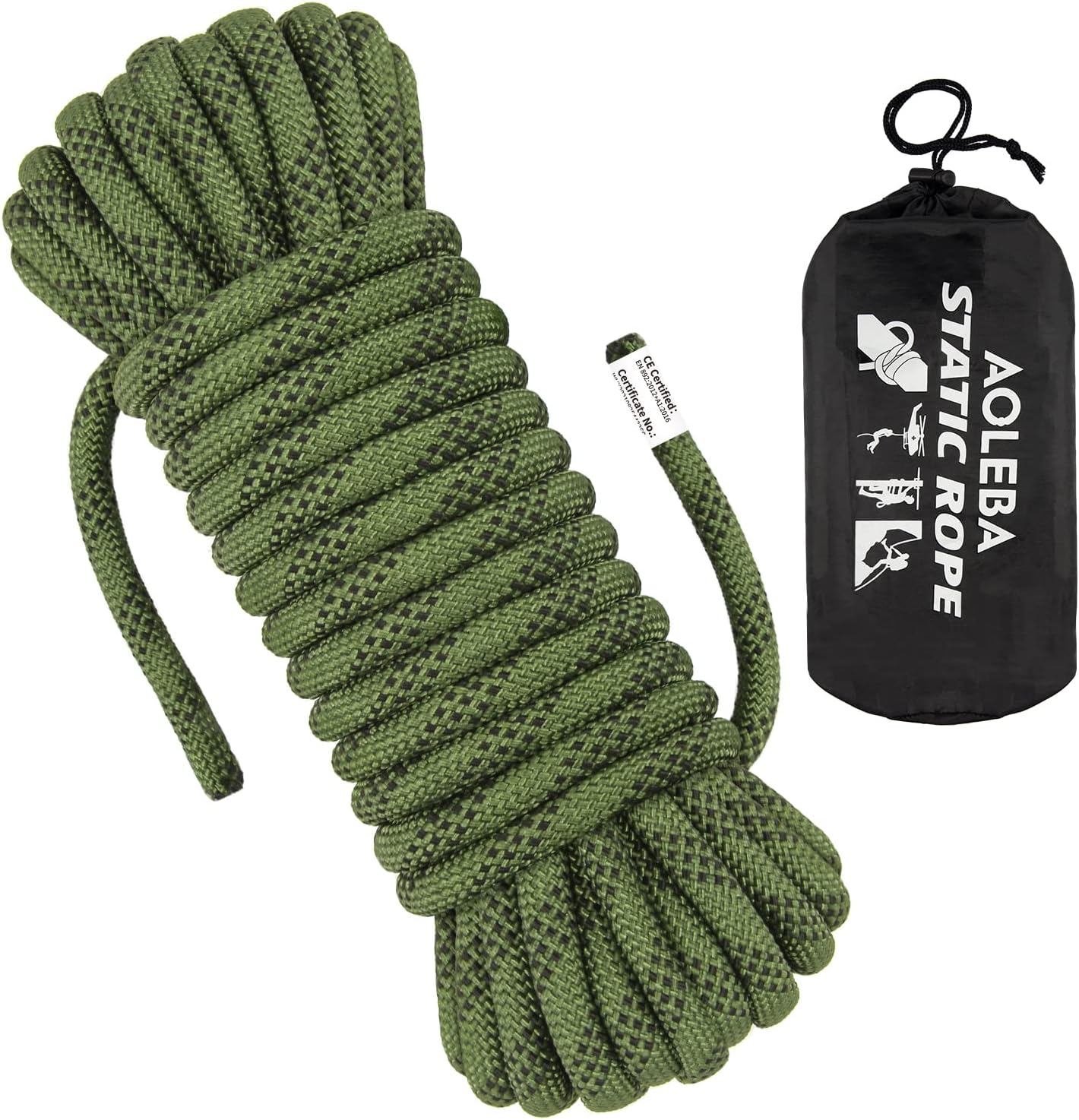 10.5 mm Static Climbing Rope 10M(32ft) 20M(64ft) 30M(96ft) 50M(160ft) 70M(230ft) Outdoor Rock Climbing Rope