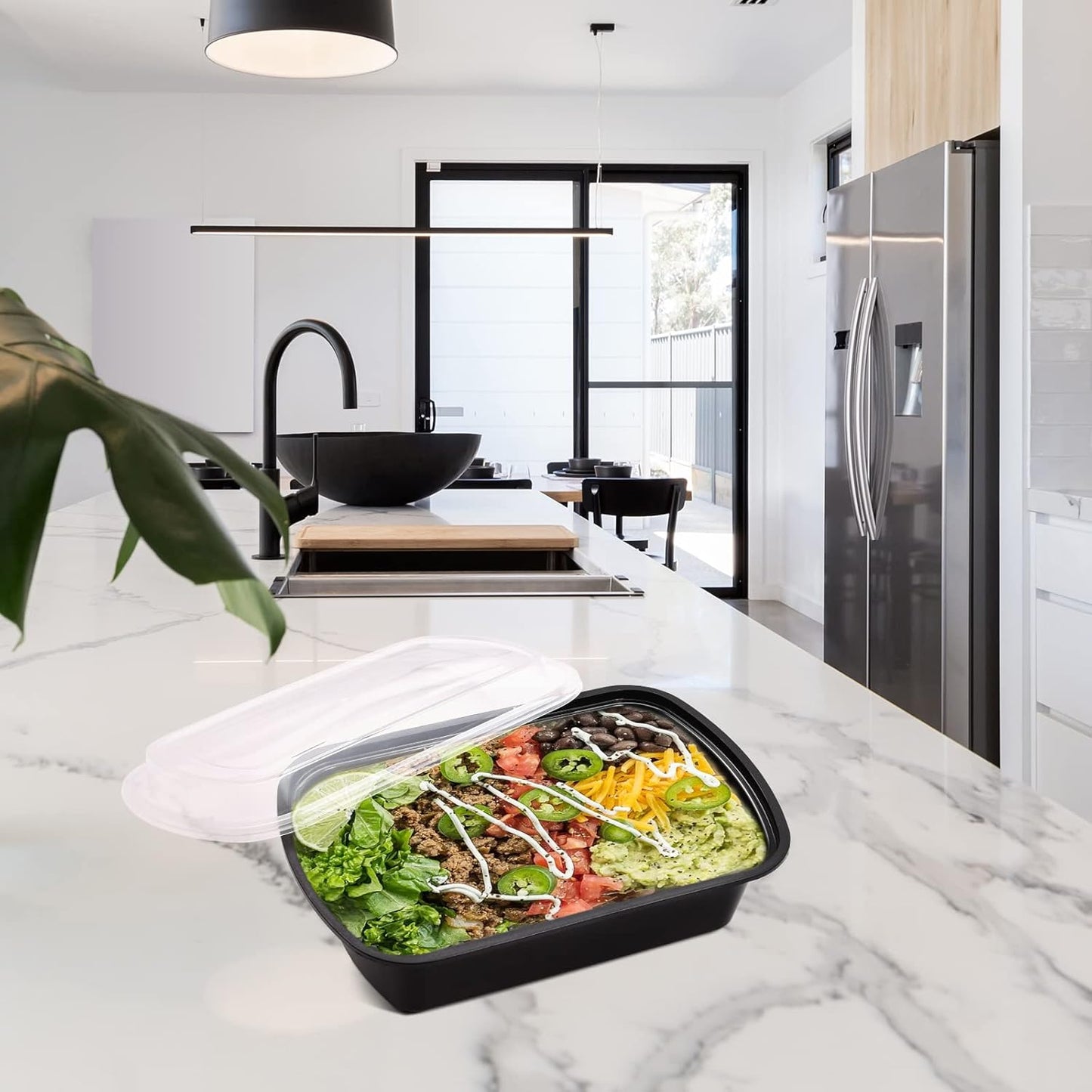 38oz Meal Prep Containers Extra Large &Thick Food Storage Containers with Lids Reusable Plastic