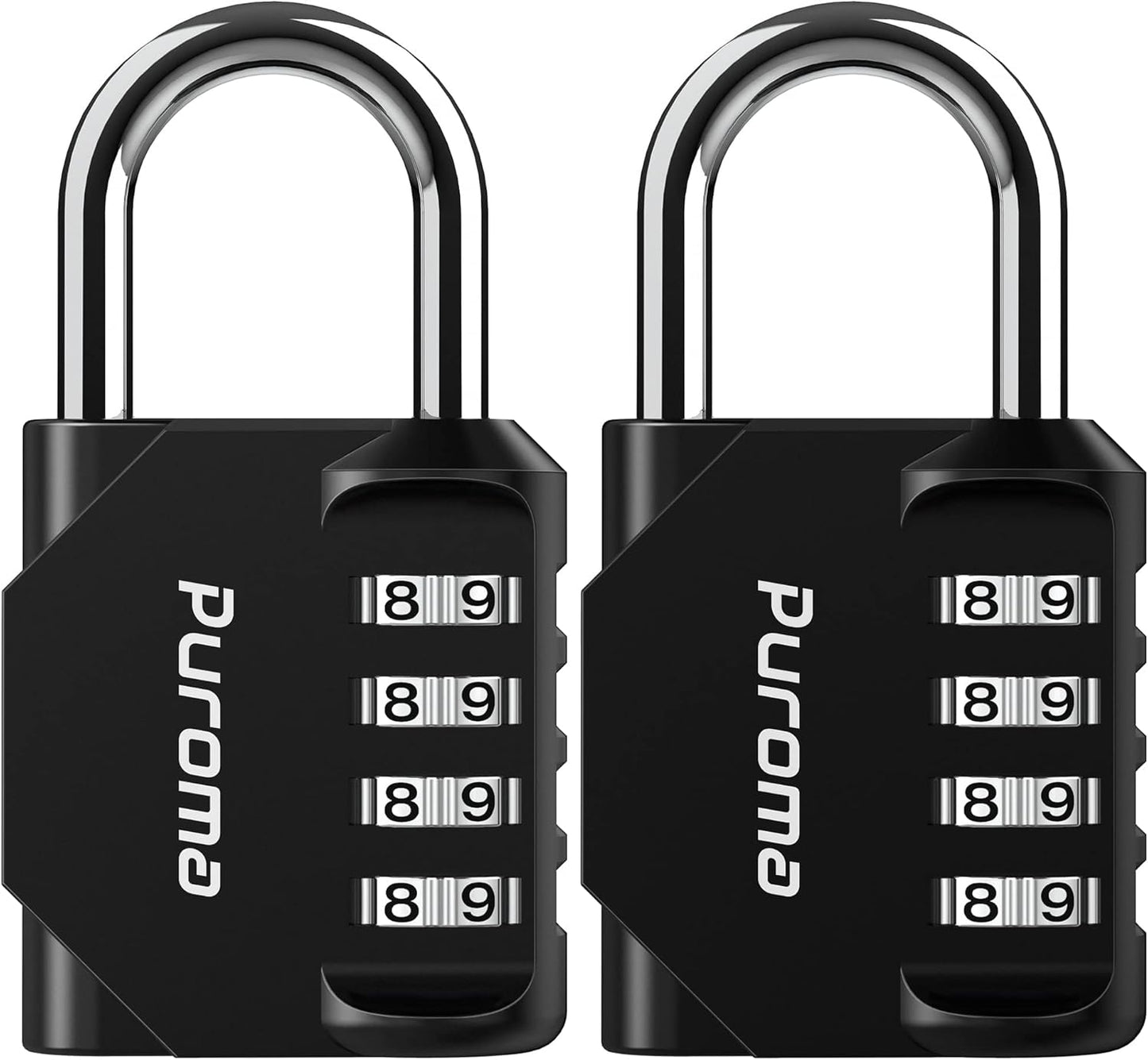 2 Pack Combination Lock for Locker 4 Digit Outdoor Waterproof Padlock for School Gym Sports Fence, Toolbox
