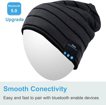 Bluetooth Beanie Hat Wireless Headphone for Outdoor Sports Xmas Gifts Stocking Stuffers
