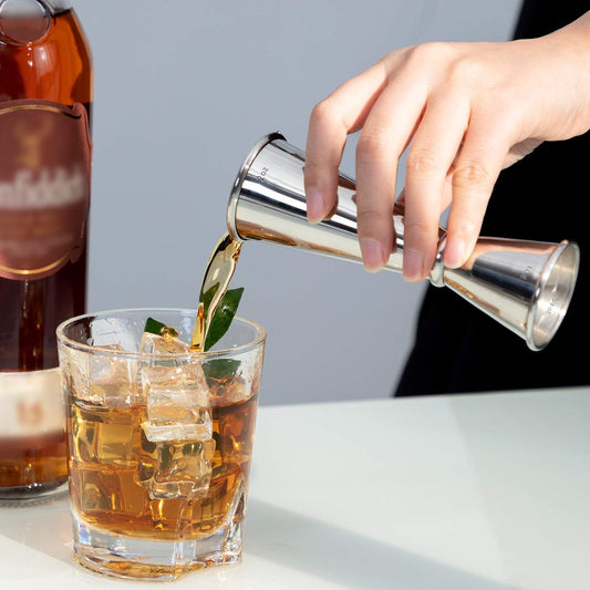 Jigger for Bartending  Double Cocktail Jigger Japanese Premium 304 Stainless Steel Jigger 2 OZ 1 OZ with Measurements