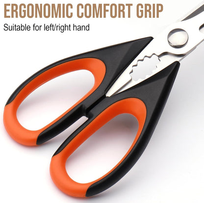 2 Pack Kitchen Scissors Heavy Duty Stainless Steel All-Purpose Cooking Shears Dishwasher Safe
