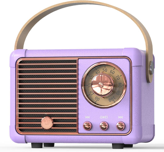 Retro Bluetooth Speaker Vintage Decor Mini Wireless Bluetooth Speaker Cute Old Fashion Style Support
