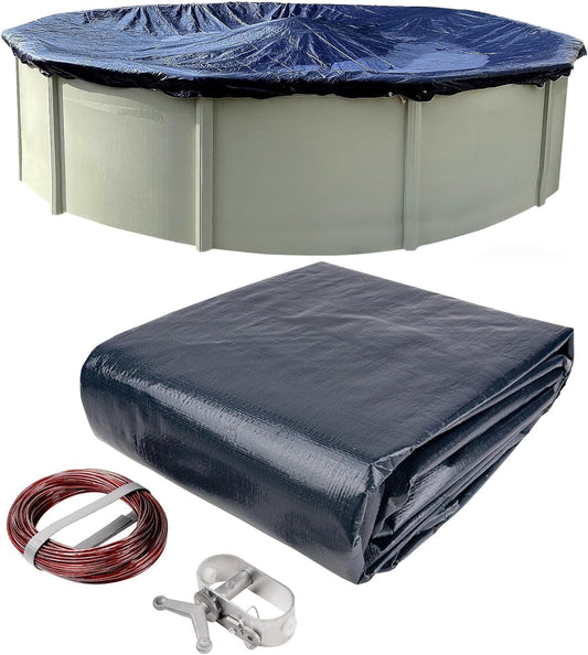 18’ ft. Round Pool Winter Cover for Above Ground Pools Cold and UV Resistant