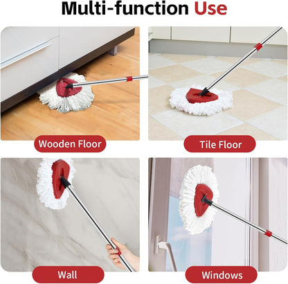 Spin Mop Head Base Handle Replacement for O-Ceda EasyWring Microfiber Spin Mop 2 Microfiber Mop Refills
