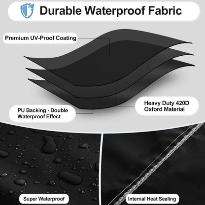 Outdoor Patio Heater Covers with Zipper and Storage Bag Dust-proof UV-Resistant Windproof Propane