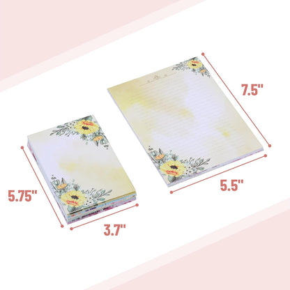 48 Letter Writing Paper with 24 Envelopes, Cute Stationary Set for Writing Letters