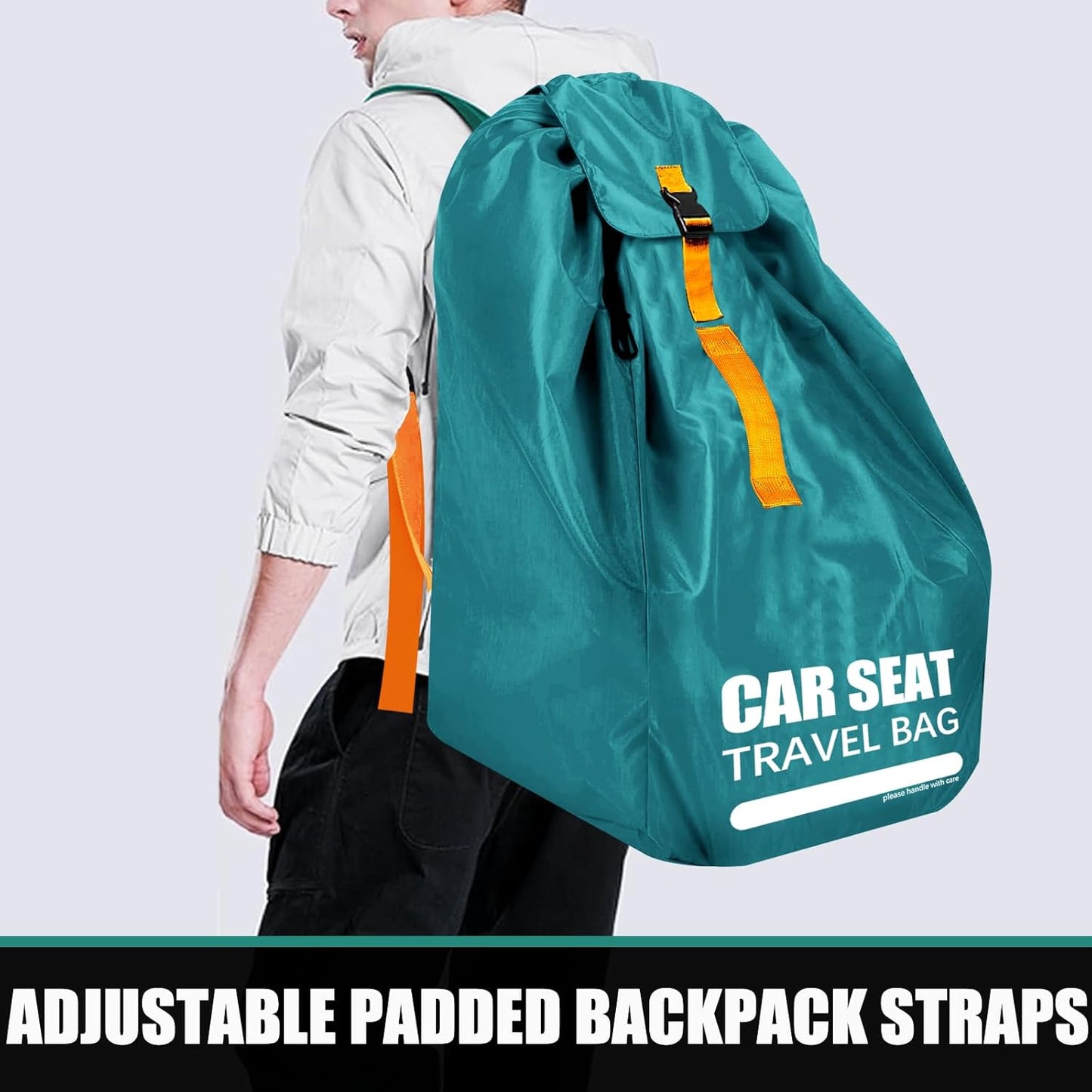 Large Car Seat Bags for Air Travel with Padded Straps, Gate Check Storage Bag/Backpack for Car Seat