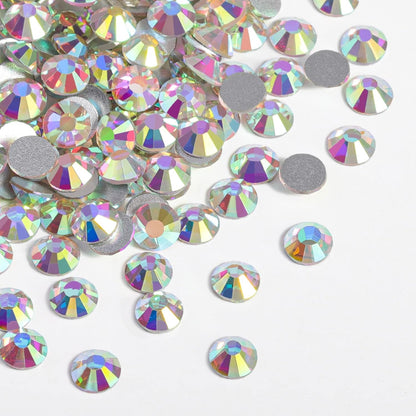 1440pcs Flat Back Crystal Rhinestones Round Gems for Nail Art and Craft Glue Fix