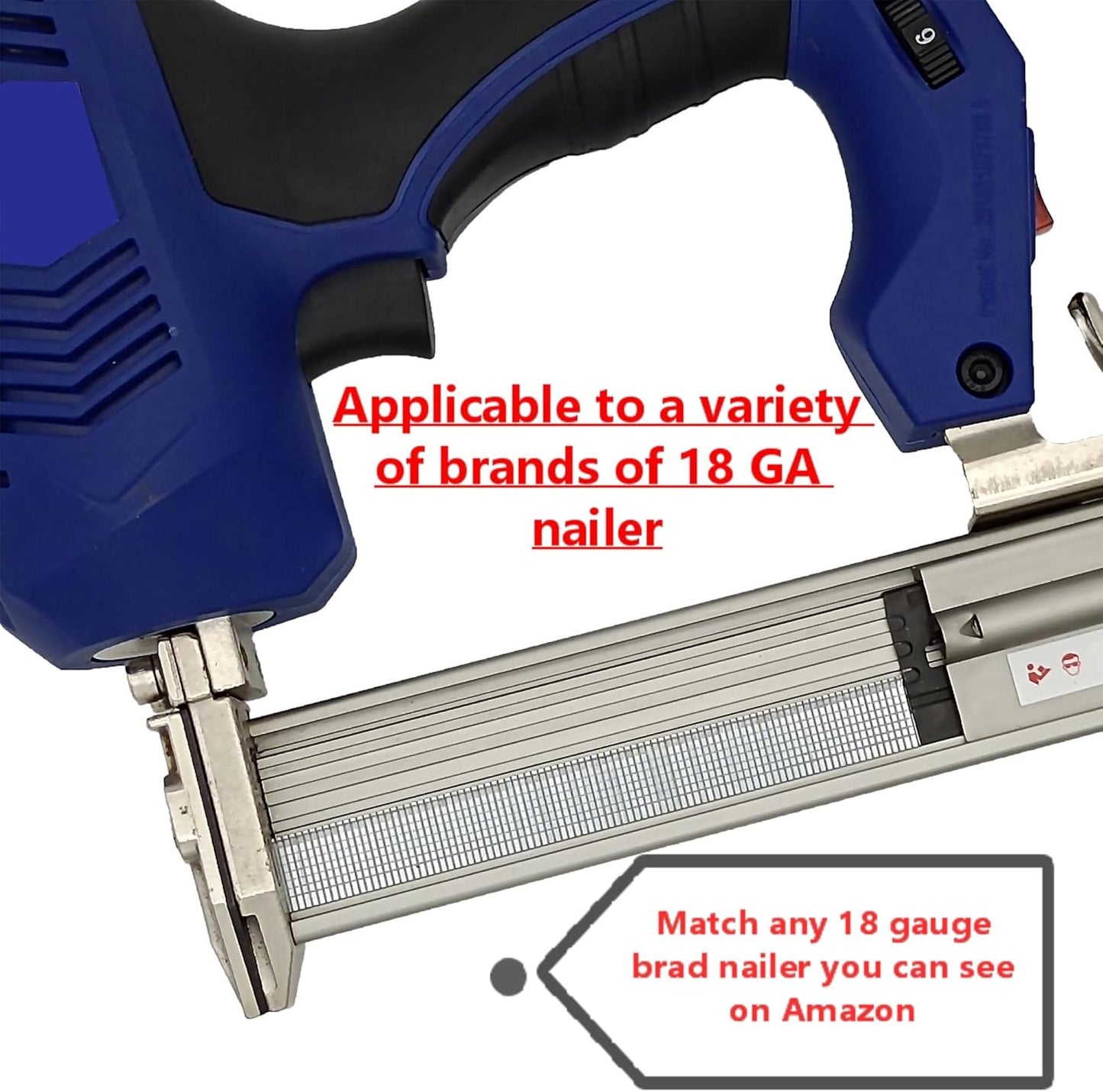 18 Gauge Brad Nails 4 Sizes (2",1-1/2",1-1/4",3/4") Galvanized 18 GA Nail Gun Nails Assorted and Small Finishing Nails