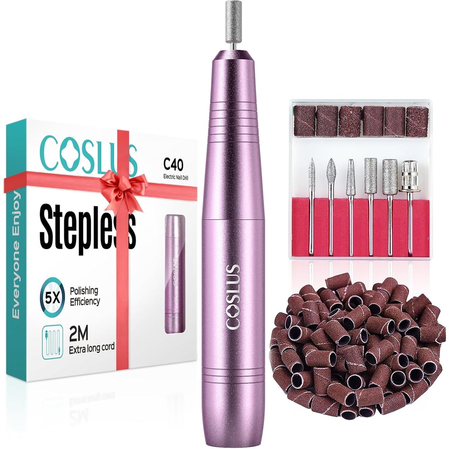 Electric Nail Drill File Professional for Acrylic Gel Dip Powder Nails Portable Nail Machine Kit Manicure Pedicure