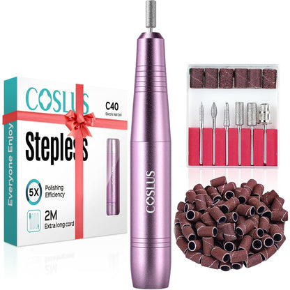 Electric Nail Drill File Professional for Acrylic Gel Dip Powder Nails Portable Nail Machine Kit Manicure Pedicure