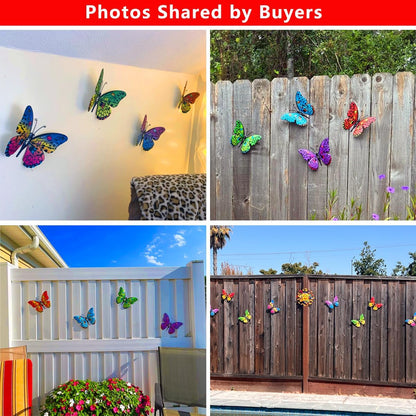 9.6" Outdoor Fence Wall Art Decor Hanging Decoration for Garden Yard Living Room Bedroom