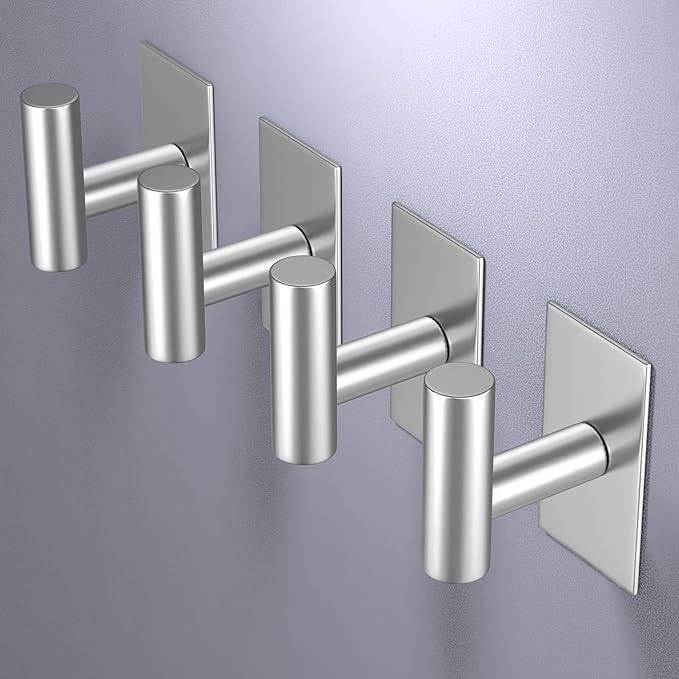 Wall Towel Hooks Heavy Duty Sticky Holder Waterproof Towel Hooks for Hanging Coat Clothes