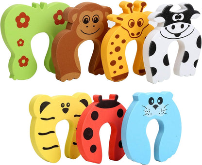 7Pcs Baby Proofing Corner Protector Baby Cartoon Animal Door Stop Soft Foam Cushion Baby Finger