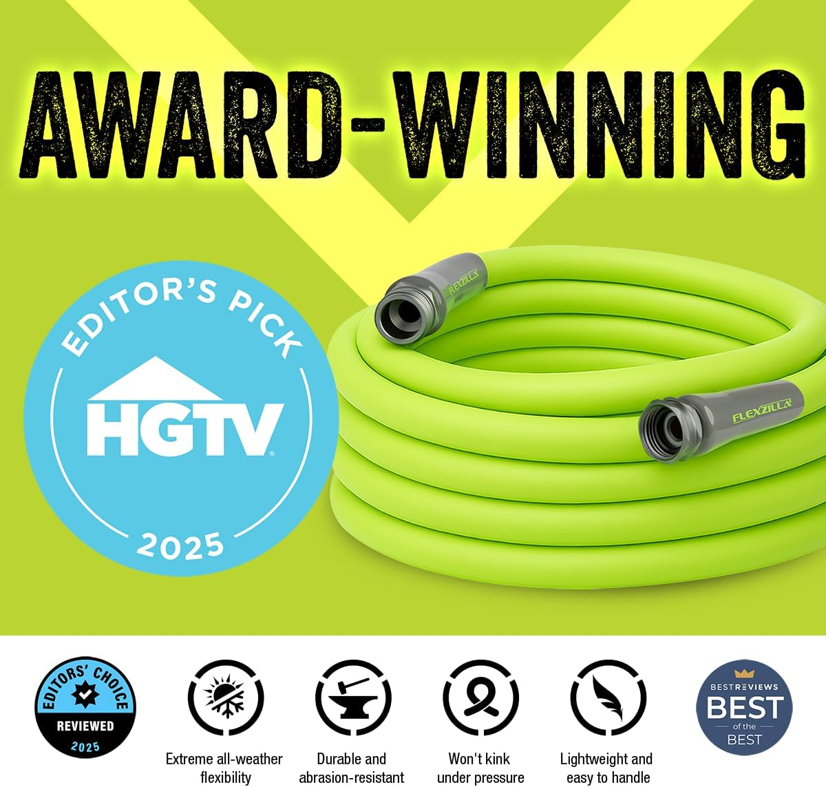 5/8 in. x 50 ft. Lightweight All Weather Water Hose Durable and Flexible Leak Free