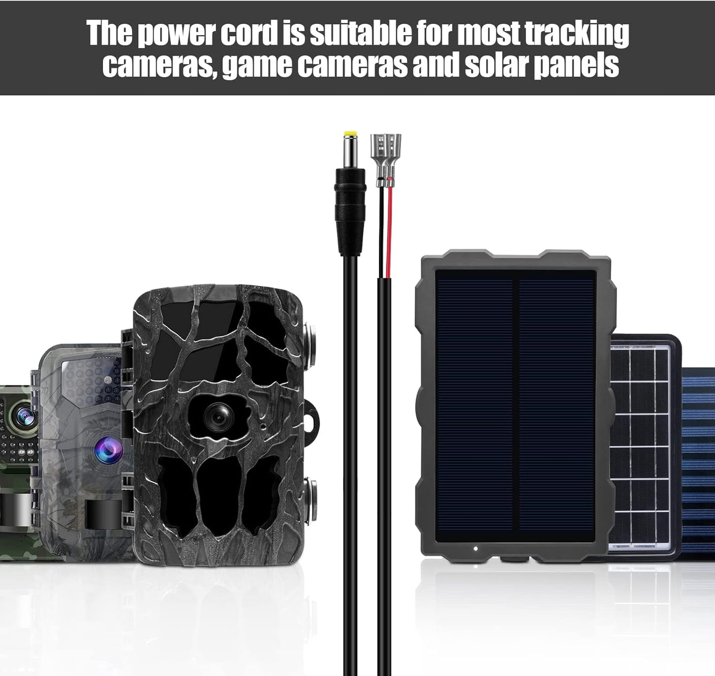 4.0x1.7mm DC External Power Cable Compatible with Tactacam Reveal X, XB, SK, Snyper Cameras, 4.0x1.7mm DC Plug Trail