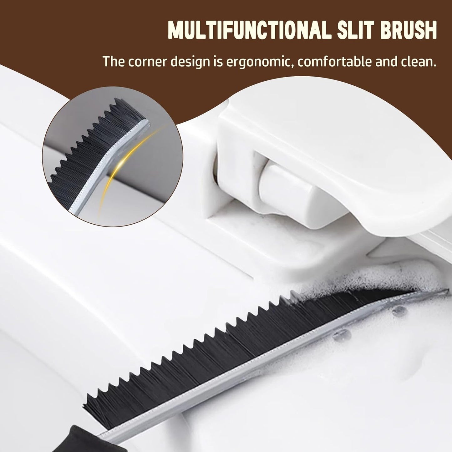 3Pcs Crevice Cleaning Brush Tool Grout Brush Cleaning Supplies Home Essentials Bathroom Multifunctional Gap