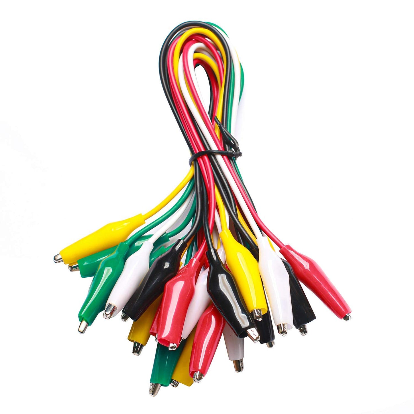 10 Pieces and 5 Colors Test Lead Set & Alligator Clips 20.5 inches 22 AWG Copper Wire The Clips soldered