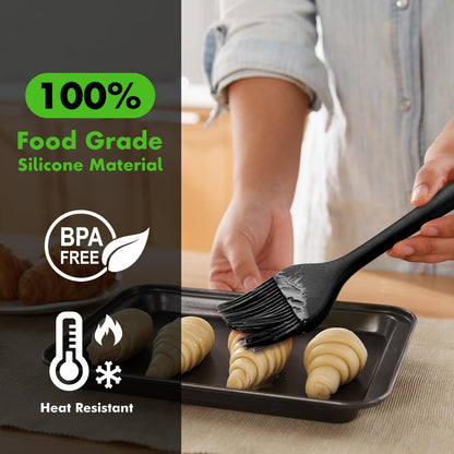 Heat Resistasnt Basting Brushes BPA Free Silicone Pastry Brush Spread Oil Butter Sauce Marinades for BBQ Grill Barbecue