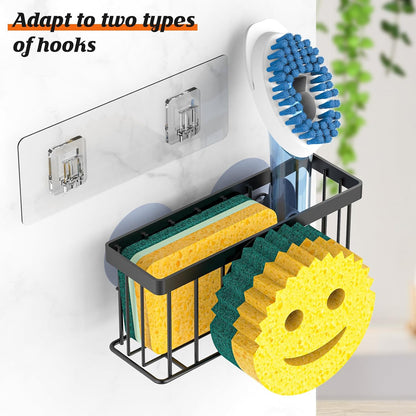 Sponge Holder Smiley Face Sink Caddy for kitchen Sink Kitchen Organizer Sponge Holder with 2 PCS Suction Cups