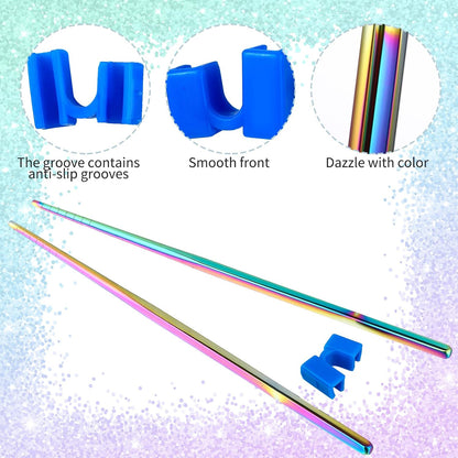 5 Pairs Training Chopstick Helpers Reusable Chopsticks for Beginner Non Slippery Replaceable