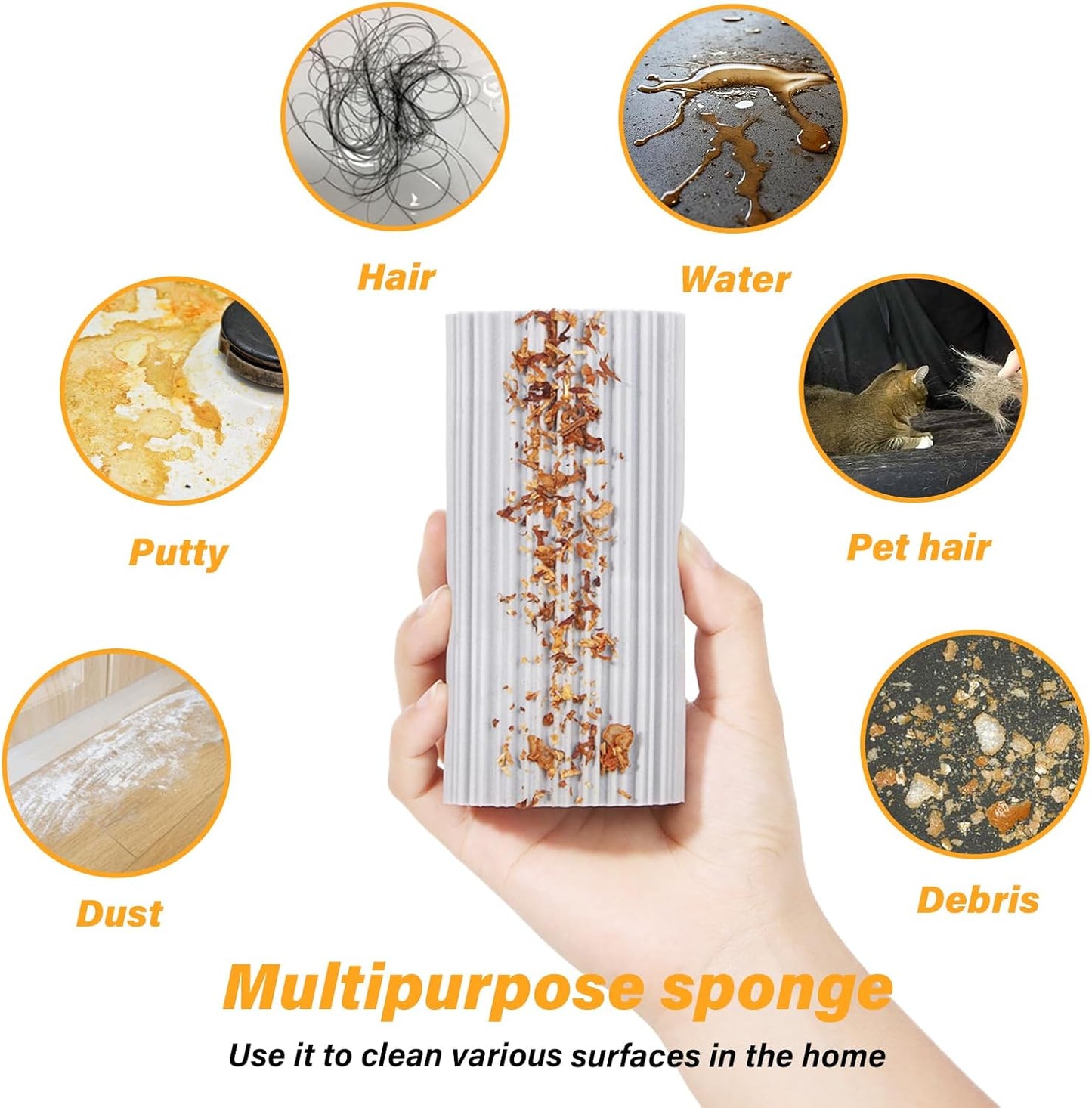 2 Pack Damp Duster Sponge for clean Magic Sponge Eraser Baseboard Cleaner Tool Dusters for Cleaning Blinds
