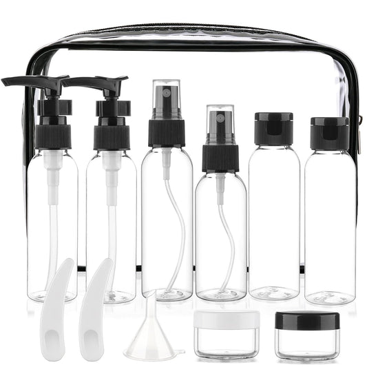13 Pack 2oz TSA Approved Toiletry Bottles Leak Proof Travel Kit for Women Men TSA Clear Toiletry