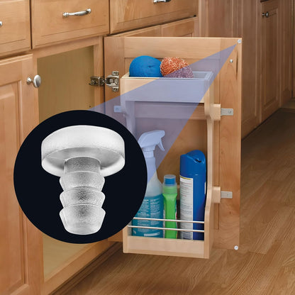 30 Pcs Door Bumper with Stem Clear Glass Table Top Anti Slip Pads Conical Shaped