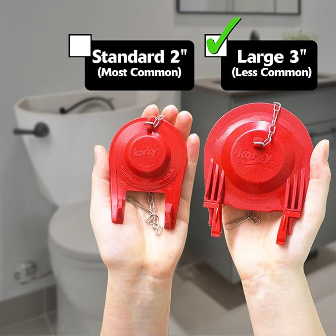 Universal Toilet Flapper Replaces Most Large 3 Inch Flappers Long Lasting Rubber