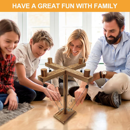 Large Ring Toss Game for Adults Ring Game on a String Tabletop Games Hook Game Ring Toss