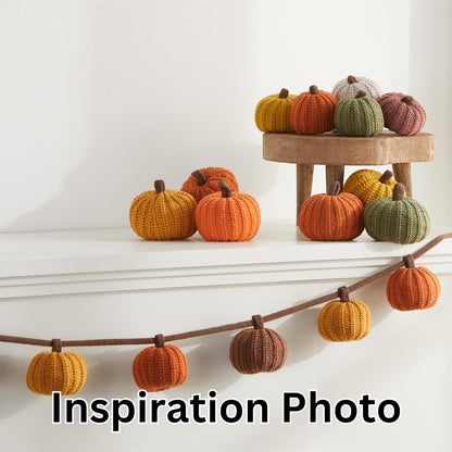 MINI Knit Pumpkins Set of 5, Fall Favorite, Gifts for Women, Autumn Bowl fillers Fall Farmhouse