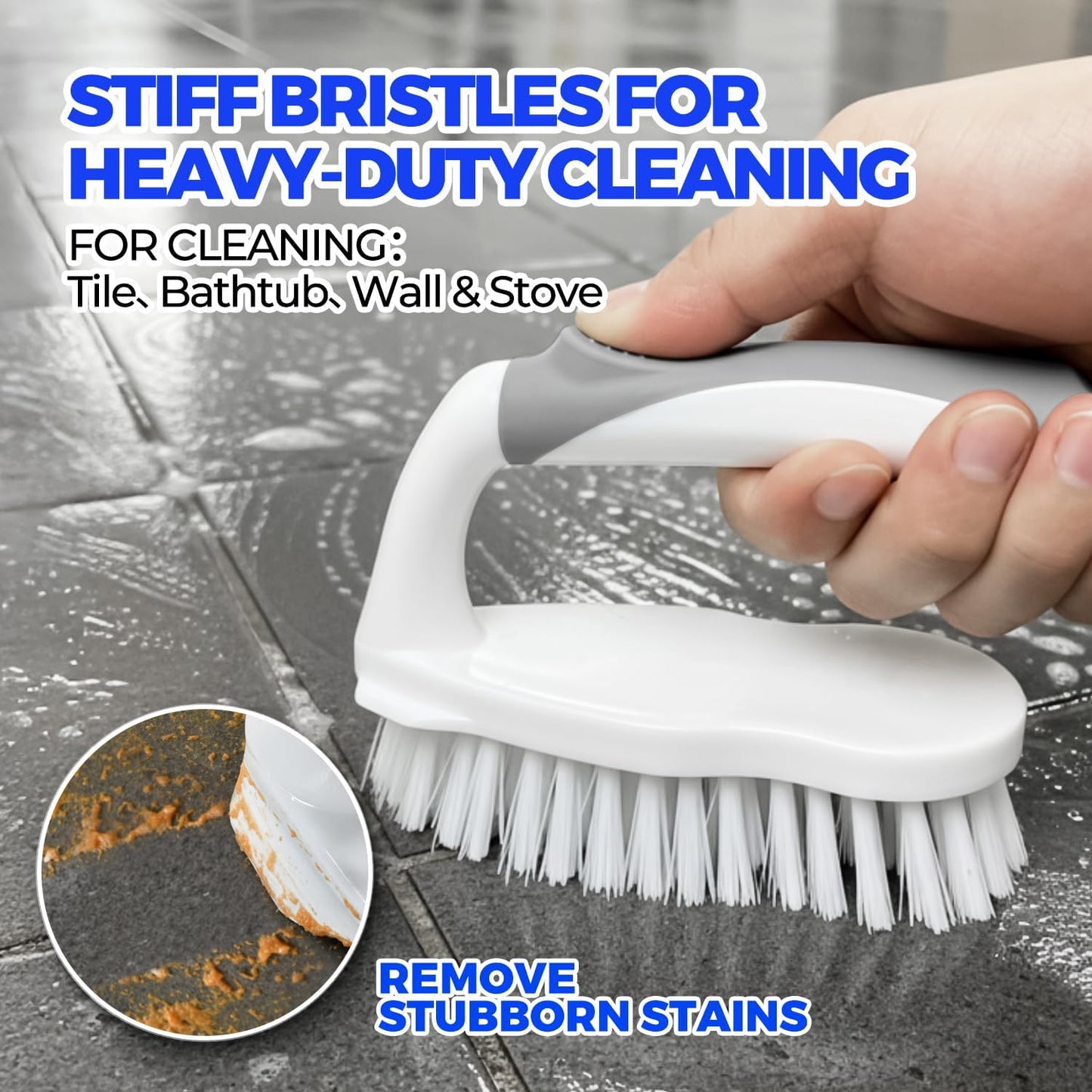6 Pack, Scrub Brushes for Cleaning Heavy-Duty Scrub Brush, Stiff Bristles Cleaning Brush For Kitchen