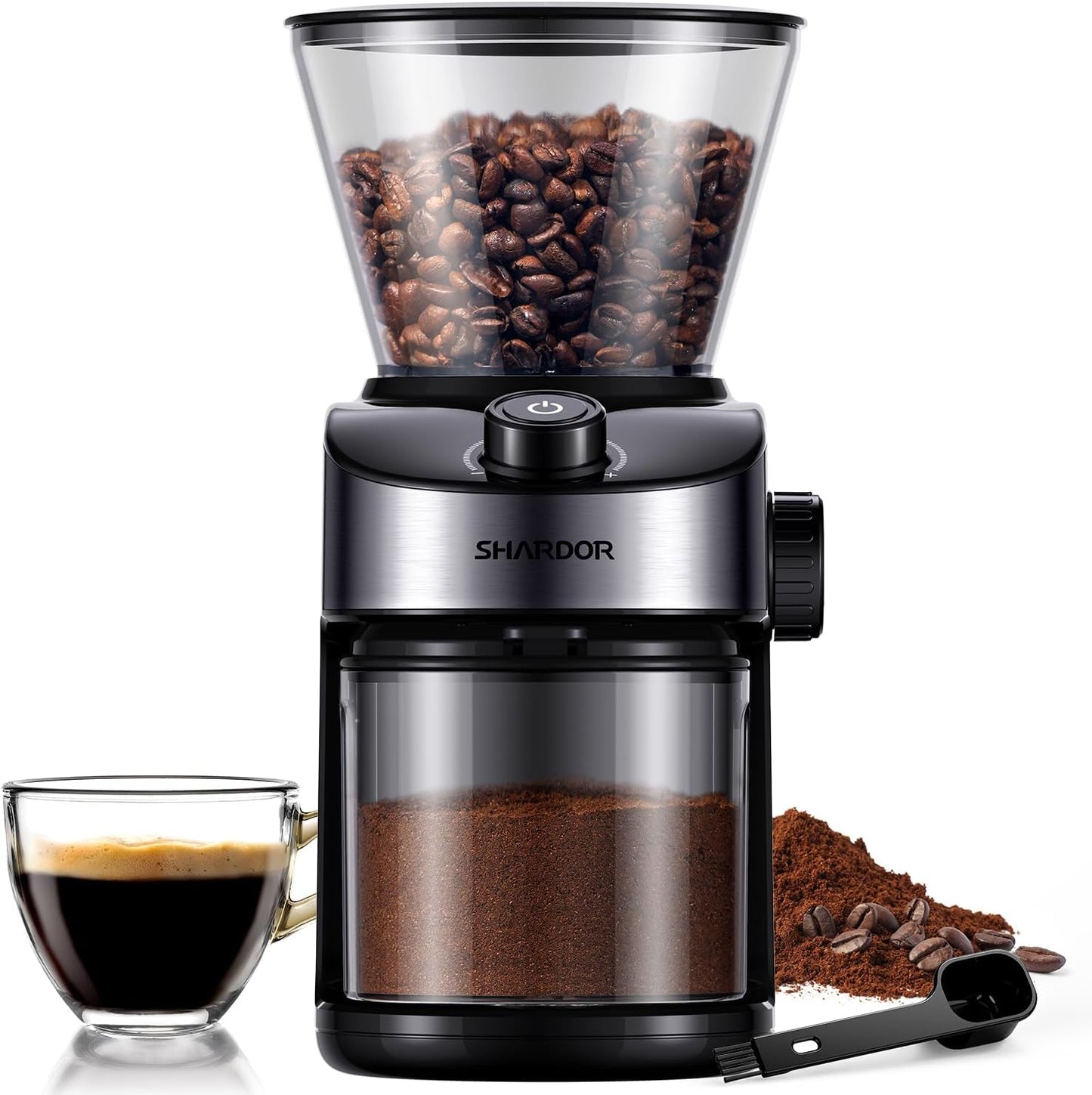 Coffee Grinder 3.0, 32 Grind Settings for Espresso, Pour Over, Drip, and French Press, Adjustable Timer
